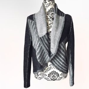 Like New CAbi black & grey open Shrug